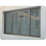 CỬA SỔ TRƯỢT 4 CÁNH NHÔM MAXPRO JANPAN MÀU SÂM PANH CÓ KÍNH NAN ĐỒNG TRANG TRÍ